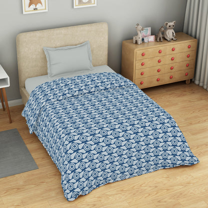 Kids 100 % Cotton Top Sheet, 170 TC, Character, Dark Blue