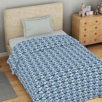 Kids 100 % Cotton Top Sheet, 170 TC, Character, Dark Blue