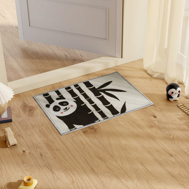 Kids Nylon Small Foot Mat, 1070 GSM, Character, Dark Brown