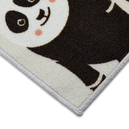 Kids Nylon Small Foot Mat, 1070 GSM, Character, Dark Brown