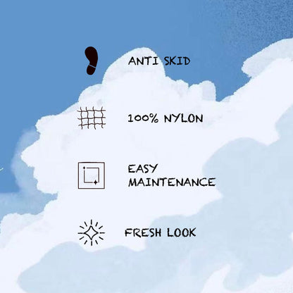 Kids Nylon Small Foot Mat, 1070 GSM, Character, Light Violet