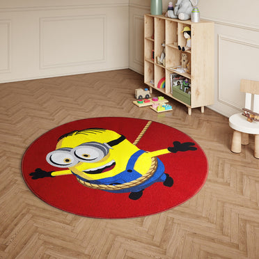 Kids Nylon Area Rugs, 1070 GSM, Character, Red