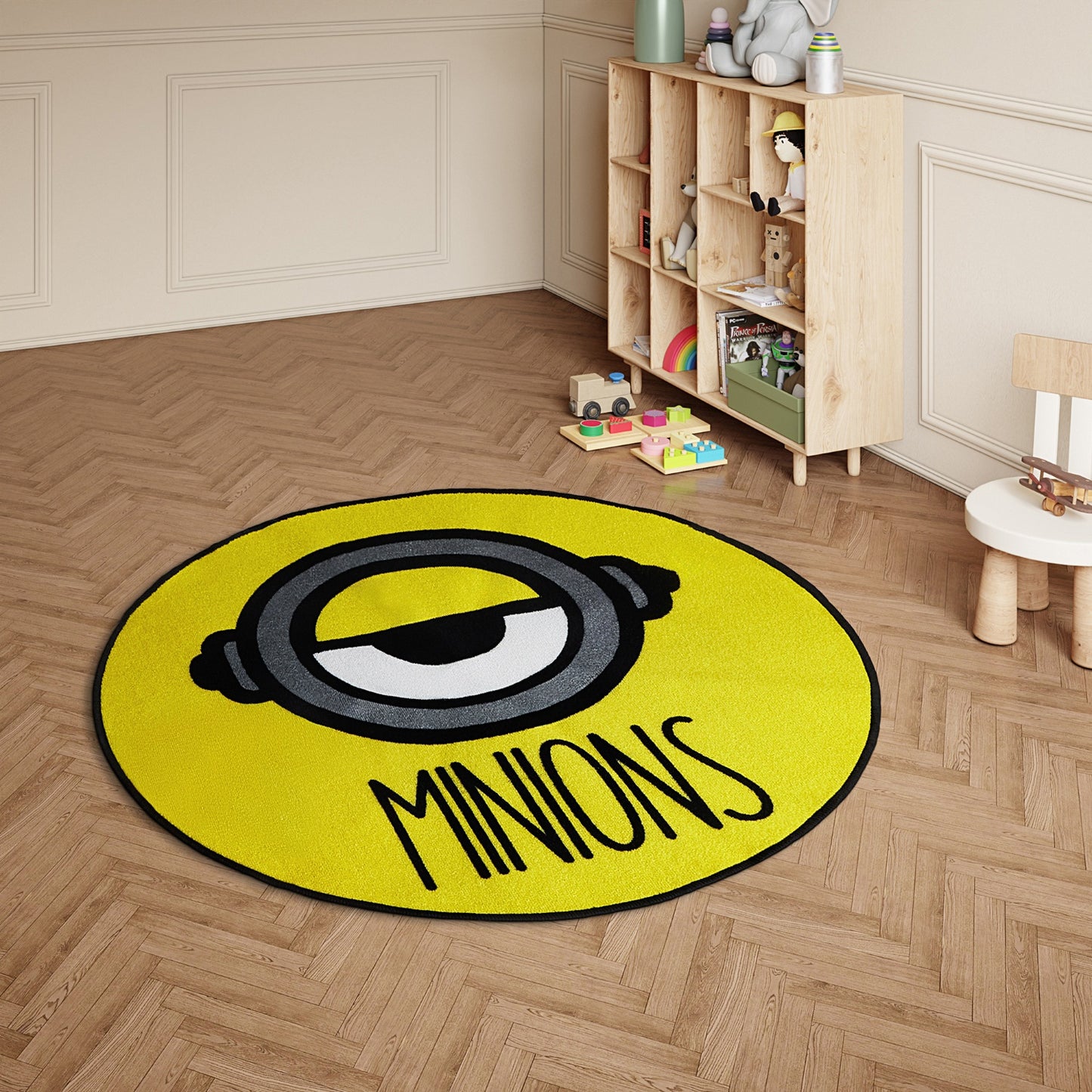 Kids Nylon Area Rugs, 1070 GSM, Character, Yellow