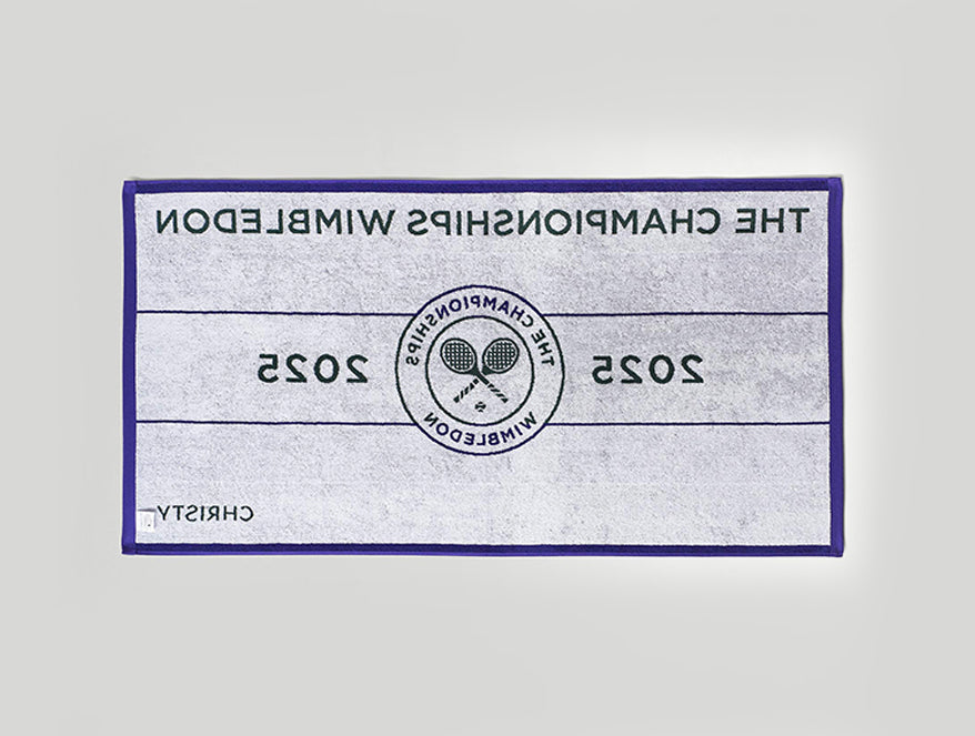 Wimbledon 2025 Jacquard Green/Purple 100% Cotton Bath Towel