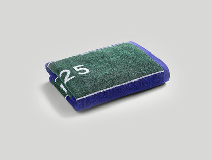 Wimbledon 2025 Jacquard Green/Purple 100% Cotton Bath Towel