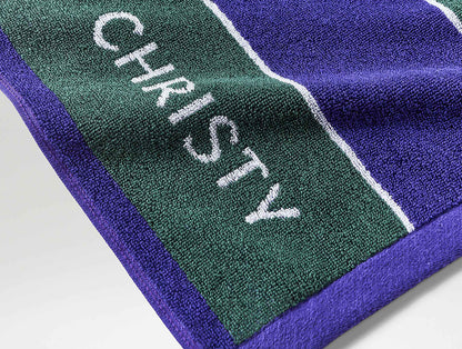 Wimbledon 2025 Jacquard Green/Purple 100% Cotton Bath Towel