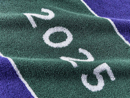 Wimbledon 2025 Jacquard Green/Purple 100% Cotton Bath Towel