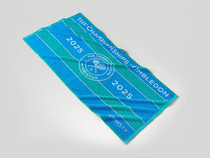 Wimbledon 2025 Jacquard Aqua Sky Blue 100% Cotton Bath Towel