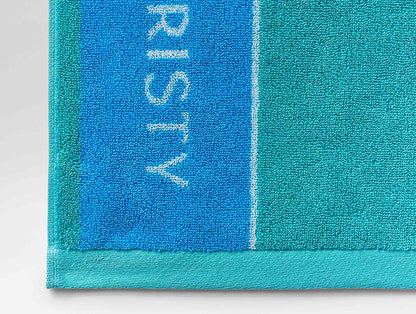 Wimbledon 2025 Jacquard Aqua Sky Blue 100% Cotton Bath Towel