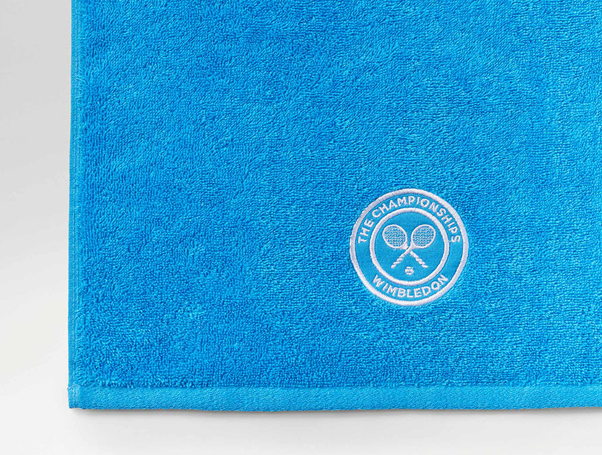 Wimbledon 2025 Jacquard Sky Blue Face Towel