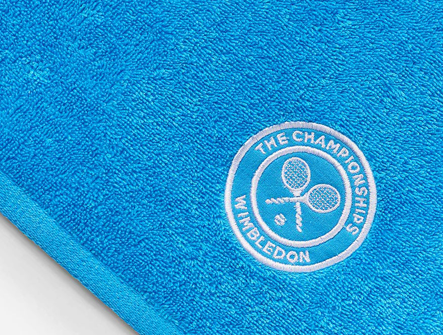 Wimbledon 2025 Jacquard Sky Blue Face Towel