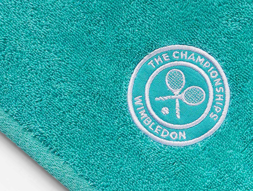 Wimbledon 2025 Jacquard Aqua Face Towel