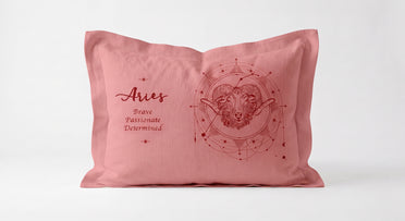 Spaces Aries Coral Sunshine 100% Cotton Standard Pillow Cover - 17 x 27 Inches