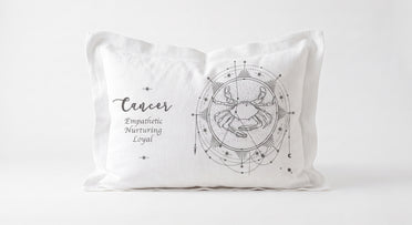 Spaces Cancer White Sunshine 100% Cotton Standard Pillow Cover - 17 x 27 Inches