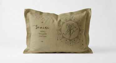 Spaces Gemini Light Brown Sunshine 100% Cotton Standard Pillow Cover - 17 x 27 Inches
