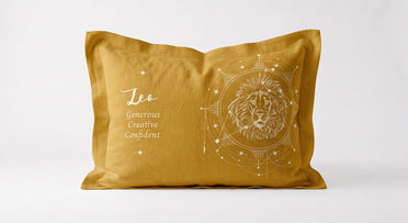 Spaces Leo Dark Yellow Sunshine 100% Cotton Standard Pillow Cover - 17 x 27 Inches