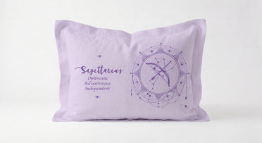 Spaces Sagittarius Light Violet Sunshine 100% Cotton Standard Pillow Cover - 17 x 27 Inches