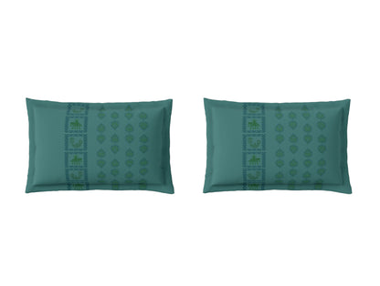 Rangana Multi 100% Cotton Large Bedsheet, 210 TC, Geometric, Light Blue