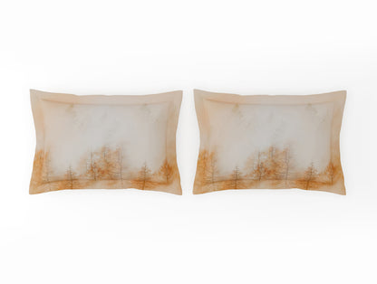 Organic Cotton Large Bedsheet, 180 TC, Floral, Light Peach