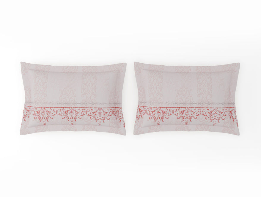 Organic Cotton Large Bedsheet, 180 TC, Ornate, Light Blush