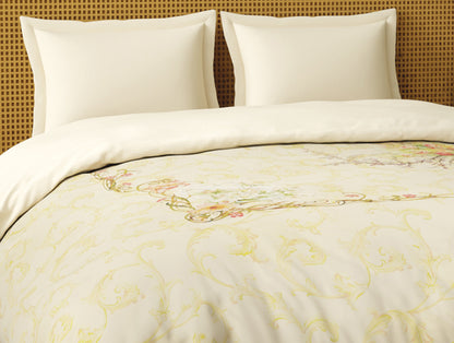 Organic Cotton Double Quilt, 180 TC, Oranate, Cream