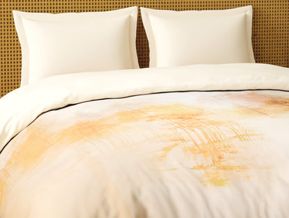 Organic Cotton Double Quilt, 180 TC, Floral, Light Peach