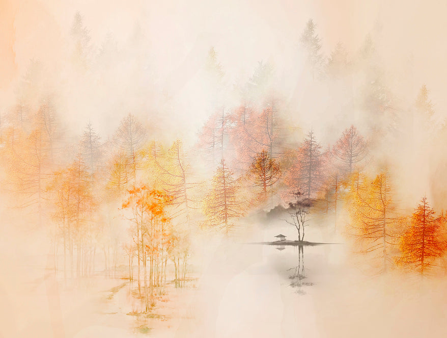 Organic Cotton Double Quilt, 180 TC, Floral, Light Peach