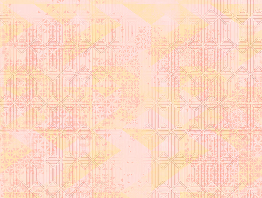 Organic Cotton Double Quilt, 180 TC, Geometric, Light Blush