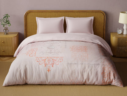 Organic Cotton Double Quilt, 180 TC, Oranate, Light Blush