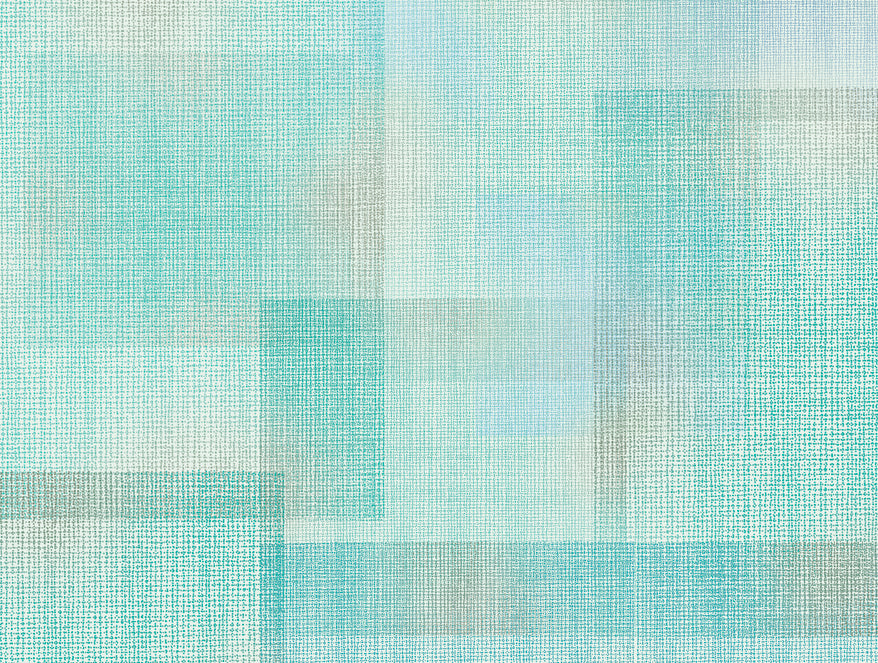 Organic Cotton Double Quilt, 180 TC, Geometric, Light Blue