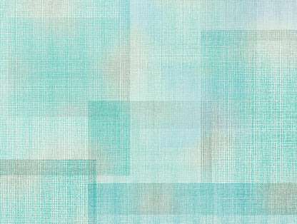 Organic Cotton Double Quilt, 180 TC, Geometric, Light Blue