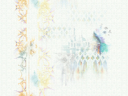 Organic Cotton Double Quilt, 180 TC, Abstract, Light Grey