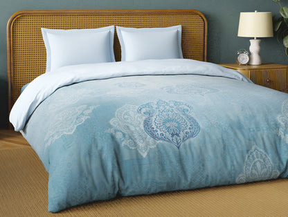 Organic Cotton Double Quilt, 180 TC, Oranate, Light Blue