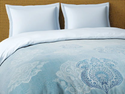 Organic Cotton Double Quilt, 180 TC, Oranate, Light Blue