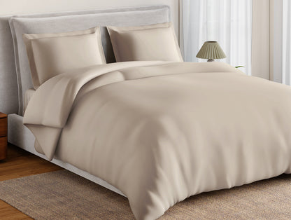 Essentials 100% Cotton Large Bedsheet, 170 TC, Solid, Beige