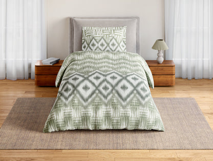 Essentials 100% Cotton Single Bedsheet, 144 TC, Geometric, Rust