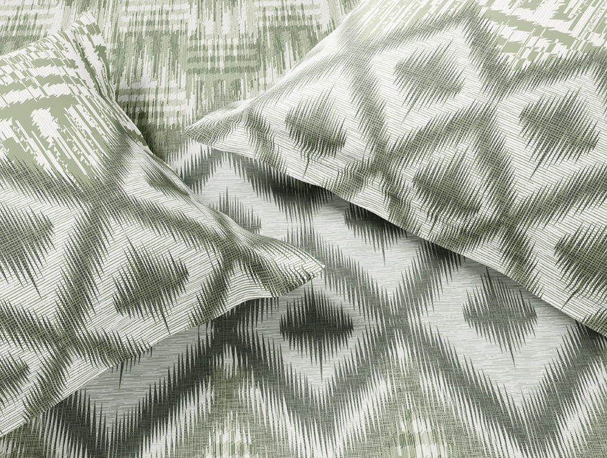 Essentials 100% Cotton Single Bedsheet, 144 TC, Geometric, Rust