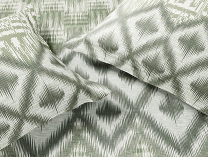 Essentials 100% Cotton Single Bedsheet, 144 TC, Geometric, Rust