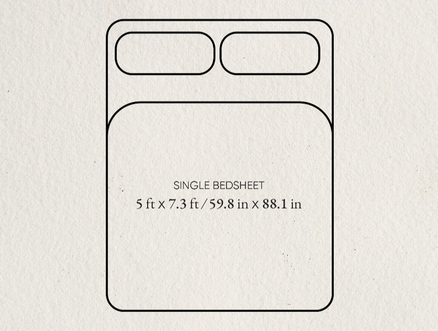 Essentials 100% Cotton Single Bedsheet, 144 TC, Geometric, Rust