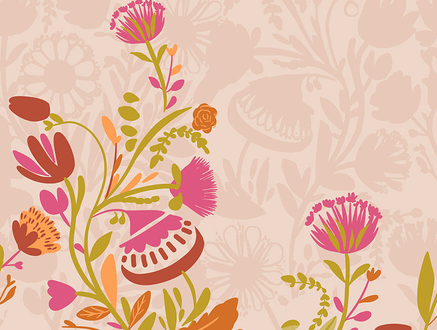 Essentials 100% Cotton Single Quilt, 144 TC, Floral, Blush