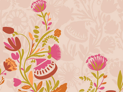 Essentials 100% Cotton Single Quilt, 144 TC, Floral, Blush