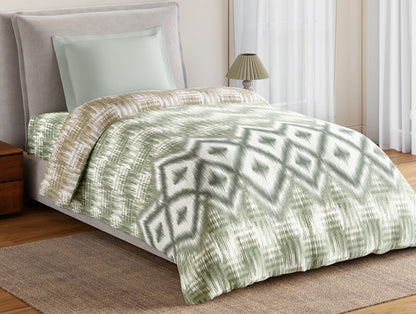 Essentials 100% Cotton Single Quilt, 144 TC, Geometric, Rust