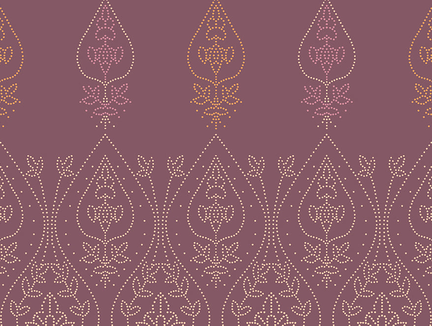 Essentials 100% Cotton Single Quilt, 144 TC, Ornate, Dark Blush
