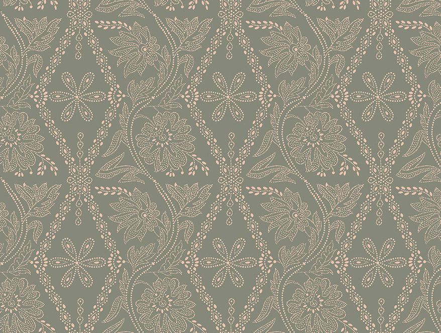 Essentials 100% Cotton Single Quilt, 144 TC, Ornate, Light Grey