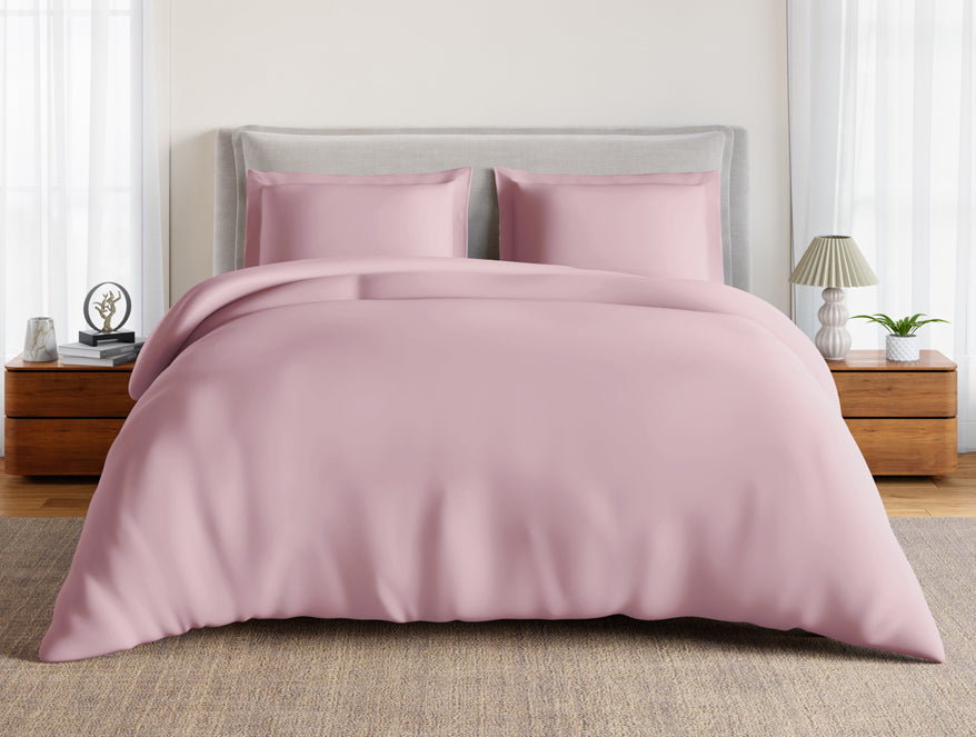 Essentials 100% Cotton Large Bedsheet, 170 TC, Solid, Blush