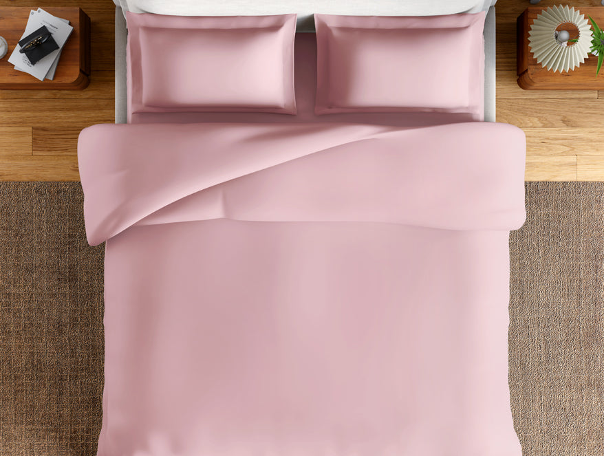 Essentials 100% Cotton Large Bedsheet, 170 TC, Solid, Blush