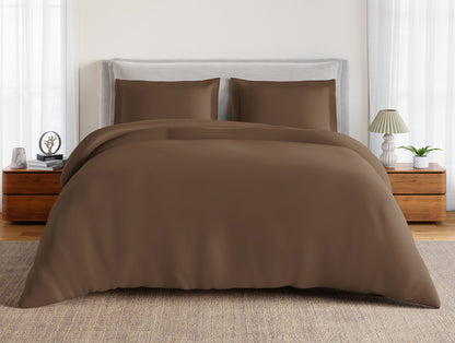 Essentials 100% Cotton Large Bedsheet, 170 TC, Solid, Dark Brown