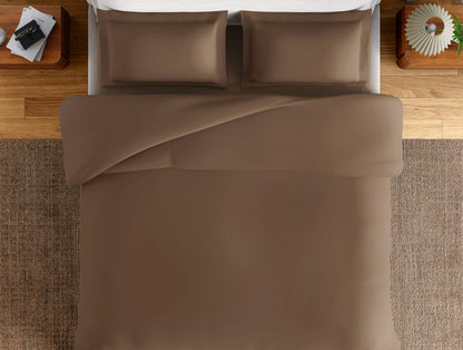 Essentials 100% Cotton Large Bedsheet, 170 TC, Solid, Dark Brown