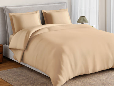 Essentials 100% Cotton Large Bedsheet, 170 TC, Solid, Light Orange