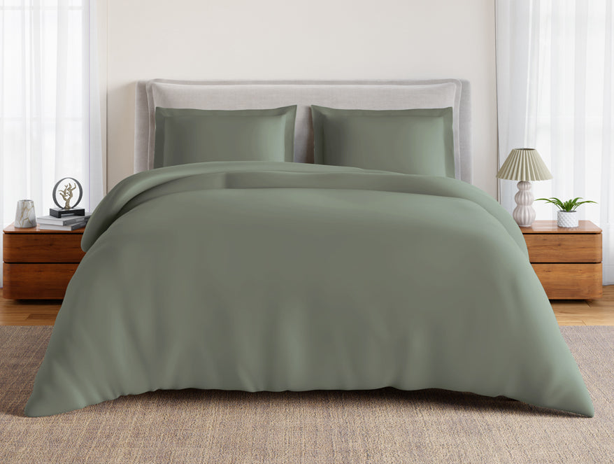 Essentials 100% Cotton Large Bedsheet, 170 TC, Solid, Green